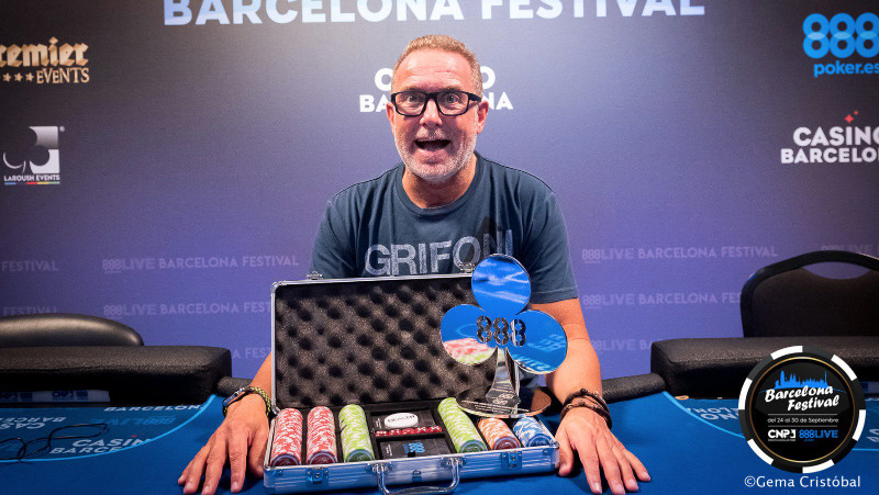 Sergio Alonso, campeón del Main Event del 888LIVE Barcelona Festival