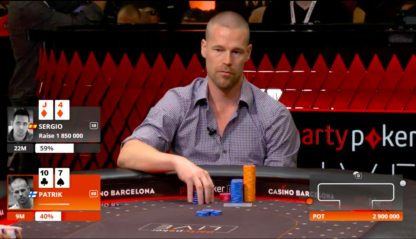 Patrik Antonius cae el 3.º y deja el torneo en el heads-up