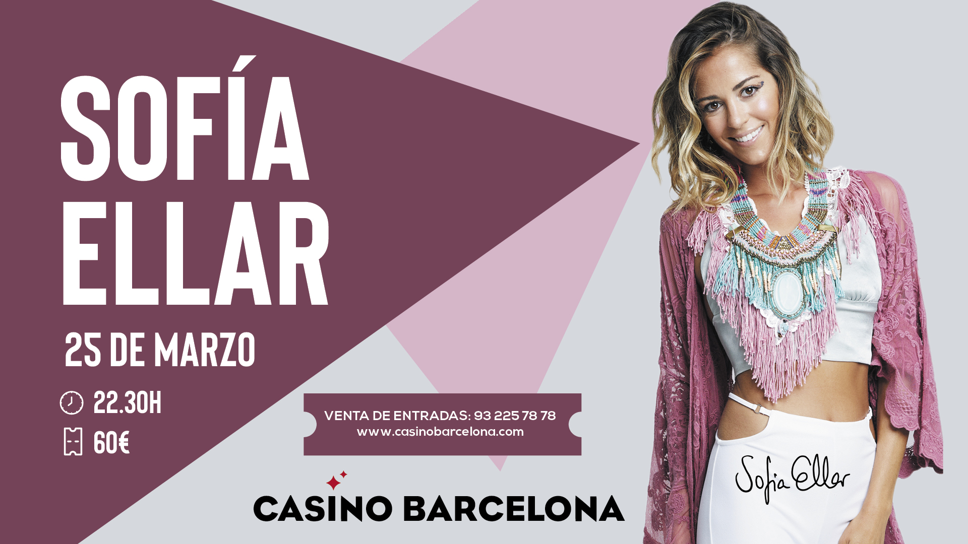 Sofía Ellar y Kiki Morente actuarán en Casino Barcelona