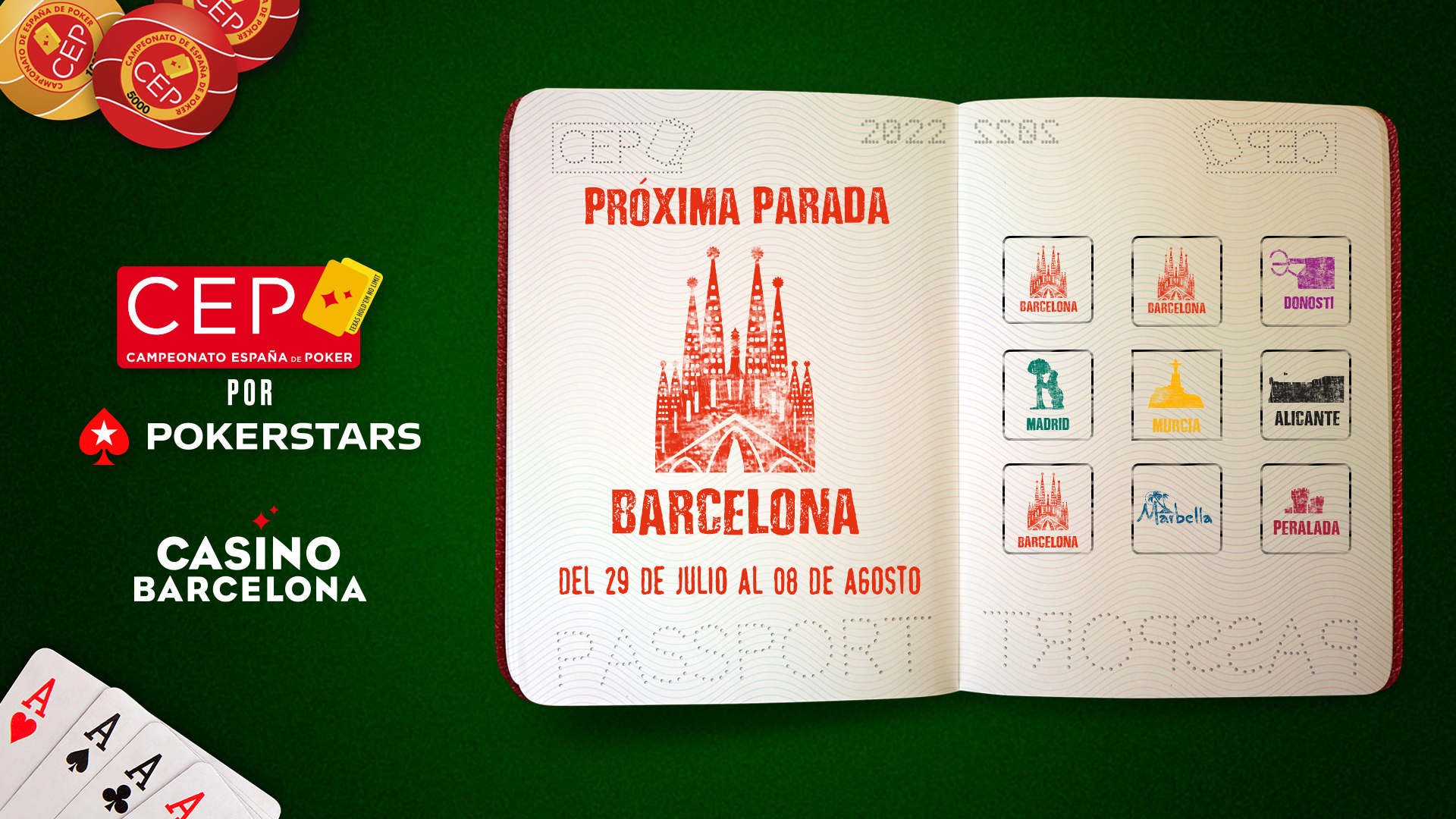 El CEP Barcelona inicia la competición como antesala del European Poker Tour