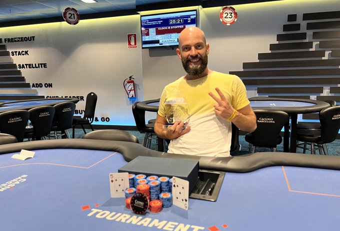 José González, ganador del Main Event de las Flip Flop Series de Casino Barcelona